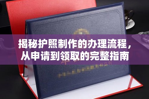 麻豆揭秘护照制作的办理流程，从申请到领取的完整指南
