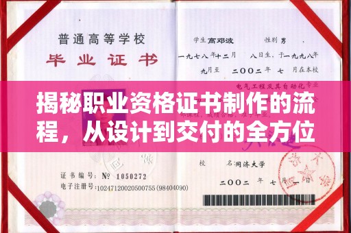 麻豆揭秘职业资格证书制作的流程，从设计到交付的全方位解析